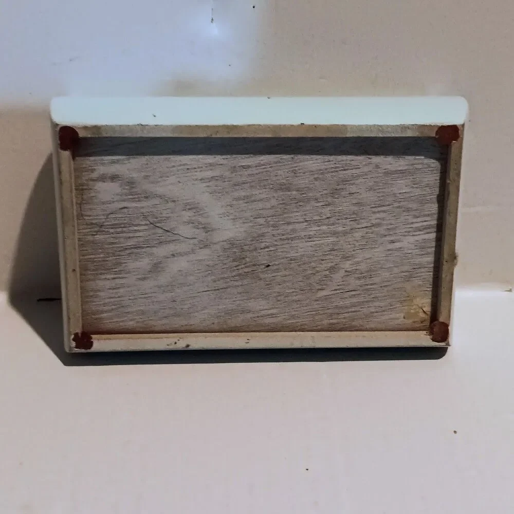 Vintage Hand Painted Wooden Jewelry Box-Floral Design-Mirror-Felt Lined-Cottage